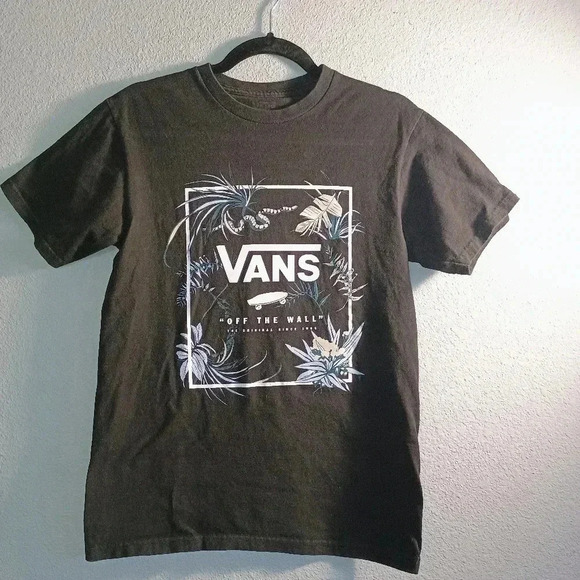 VANS OFF THE WALL Black Graphic Cotton T-Shirt Men's Small - Picture 2 of 5
